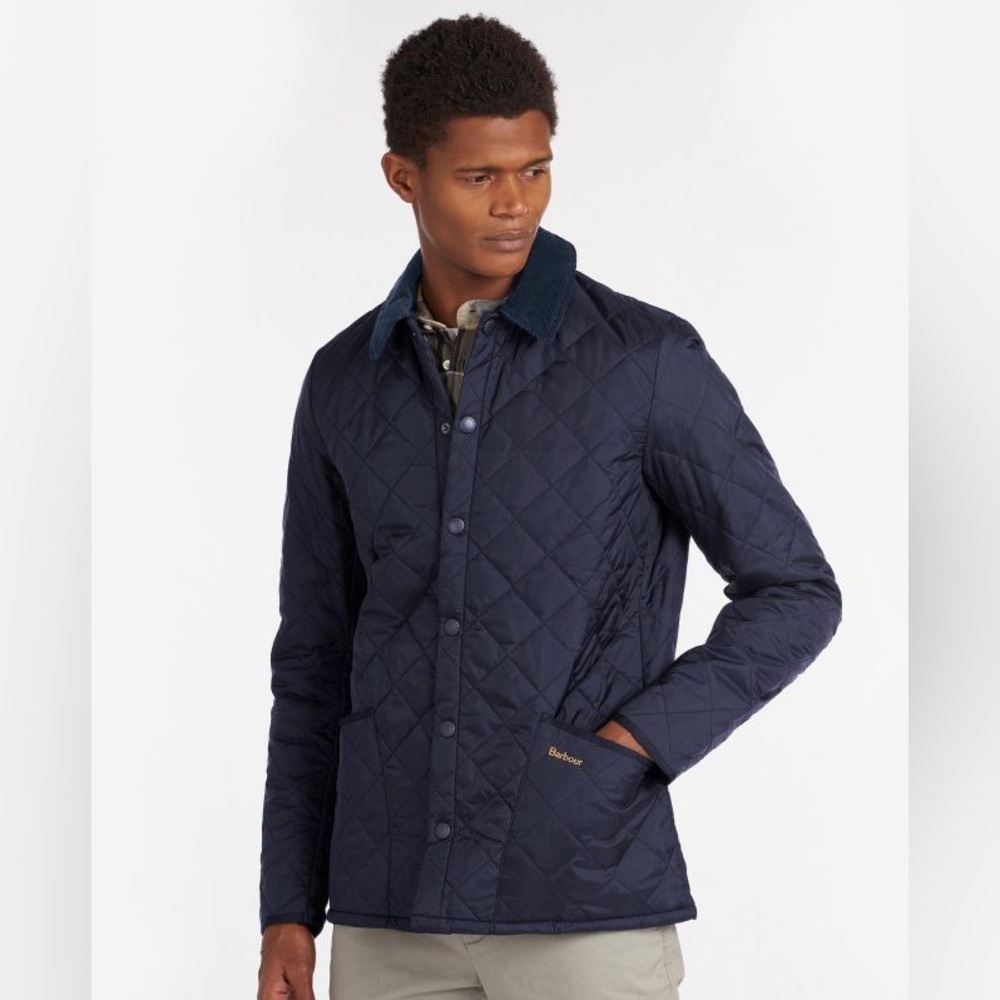 NWT BARBOUR Heritage Liddesdale Quilted Jacket in Navy Size XL
